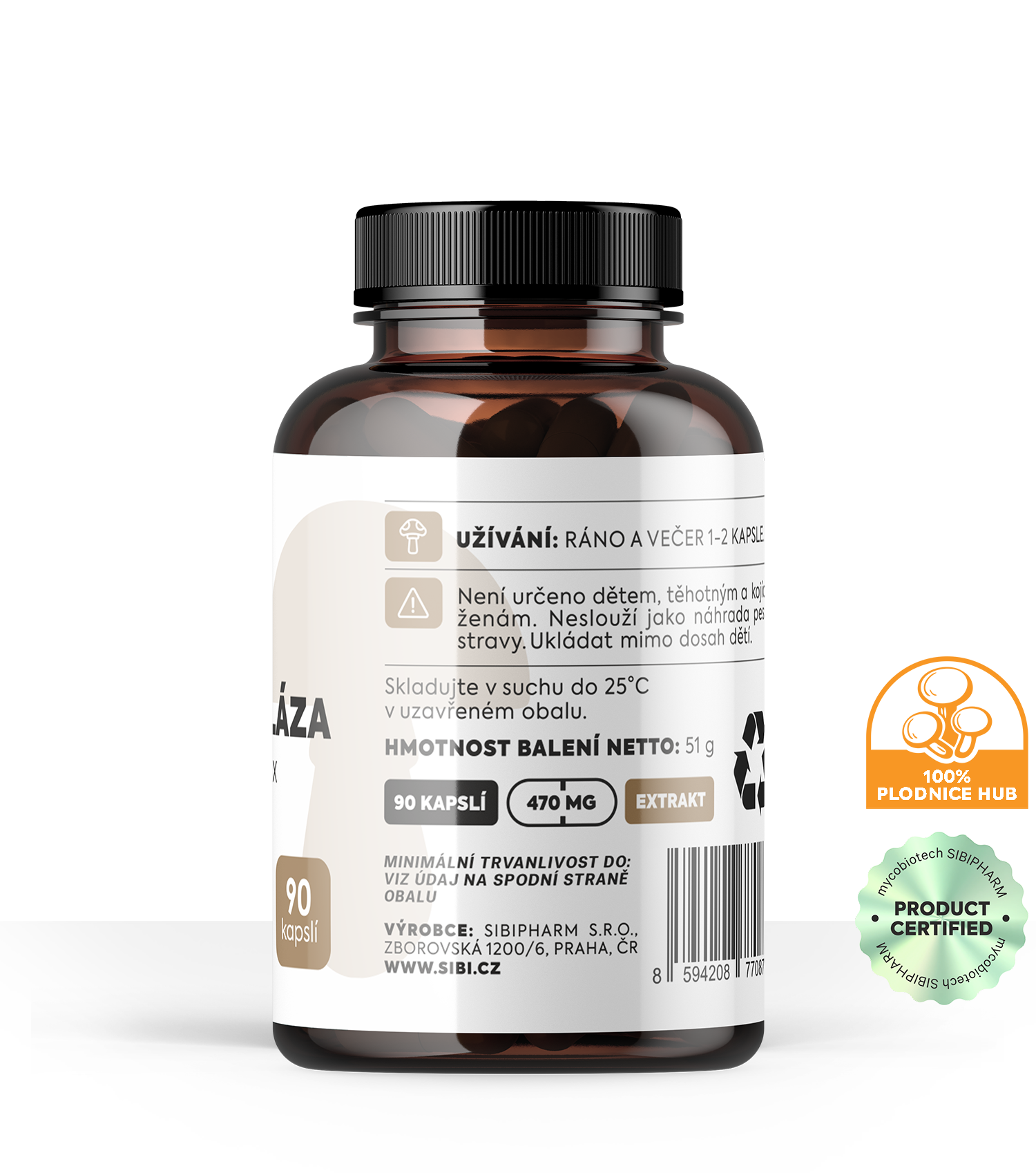 ŠTÍTNÁ ŽLÁZA KOMPLEX HOUBOVÉ EXTRAKTY 90 KPS 480 MG
